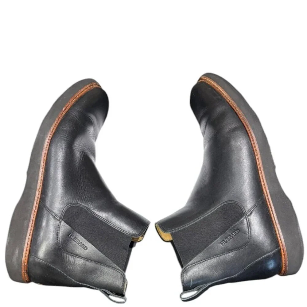 Samuel Hubbard M2170 048 24 Seven Pull On Black Leather Boots Men's 11.5